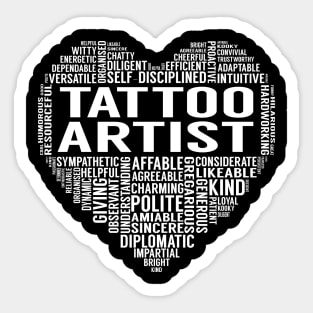 Tattoo Artist Heart Sticker